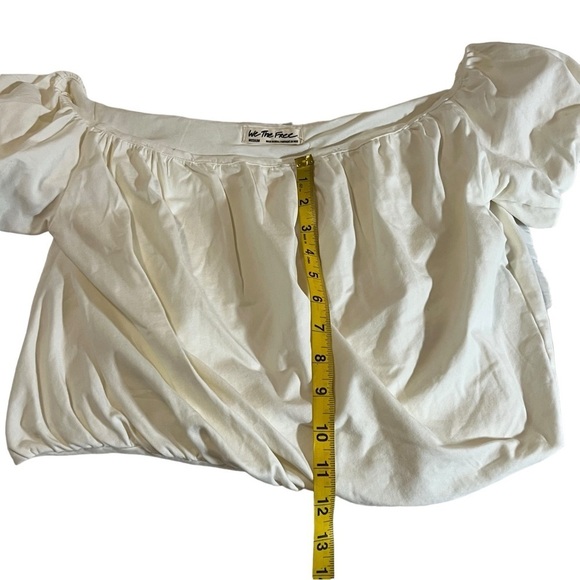 NWT Free People We The Free Here To Slay Tee Ivory M Boho off shoulder cropped - Picture 9 of 16